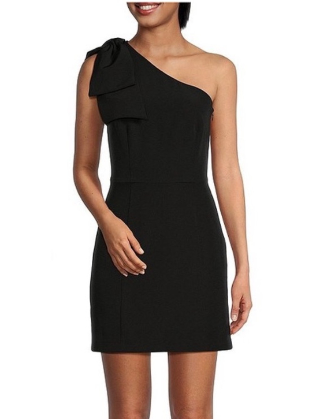 GIANNI BINI Deliah One Bow Shoulder Sleeveless Sheath Crepe Mini Dress WORN ONCE